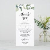 Greenery Eucalyptus Place Programmakaart (Staand voorkant)