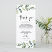Greenery Eucalyptus Place Programmakaart (Staand voorkant)