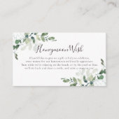 Greenery Eucalyptus Poem Honeymoon Wish Informatiekaartje (Voorkant)