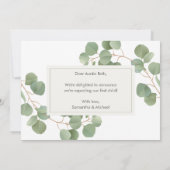 Greenery Eucalyptus Pregnancy Announcement Card Aankondiging (Achterkant)