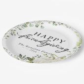 Greenery Eucalyptus Pumpkin Friendsgiving Dinner Papieren Bordje (Gekanteld)