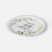 Greenery Eucalyptus Pumpkin Herfst Baby shower Papieren Bordje (Gekanteld)