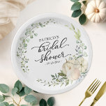 Greenery Eucalyptus Pumpkin Herfst Vrijgezellenfee Papieren Bordje<br><div class="desc">Een heerlijk grove eucalyptus met een herfst-bepaald vrijgezellenfeest papier bord. Eenvoudig aan te passen met uw details. Neem contact met me op via chat als je vragen hebt over het kunstwerk of je moet aanpassen. OPMERKING: voor hulp bij bestellingen, verzendgegevens, productinformatie, enz., neemt u rechtstreeks contact op met Zazzle Customer...</div>