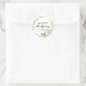 Greenery Eucalyptus Pumpkin Thanksgiving Dinner Ronde Sticker (Tas)