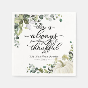 Greenery Eucalyptus Pumpkin Thanksgiving Dinner Servet