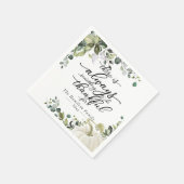 Greenery Eucalyptus Pumpkin Thanksgiving Dinner Servet (Hoek)