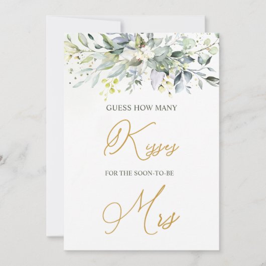 Greenery Eucalyptus raadt hoeveel kisses er binnen Kaart (Voorkant)