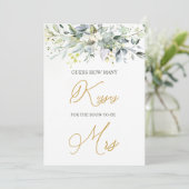 Greenery Eucalyptus raadt hoeveel kisses er binnen Kaart (Staand voorkant)