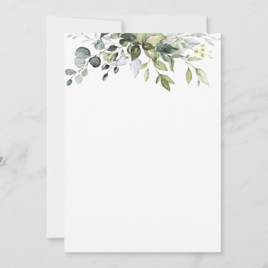 Greenery Eucalyptus raadt hoeveel kisses er binnen Kaart (Achterkant)