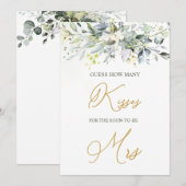 Greenery Eucalyptus raadt hoeveel kisses er binnen Kaart (Voorkant / Achterkant)