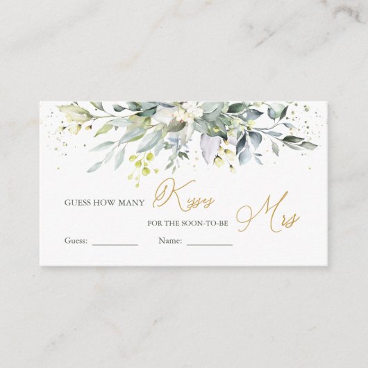 Greenery Eucalyptus raden hoeveel kussen er in de  Informatiekaartje (Voorkant)