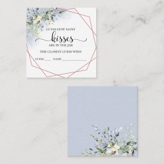 Greenery Eucalyptus raden hoeveel kussen Kaarten (Voorkant / Achterkant)