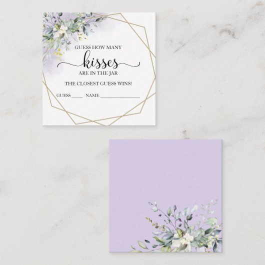 Greenery Eucalyptus raden hoeveel kussen Kaarten (Voorkant / Achterkant)