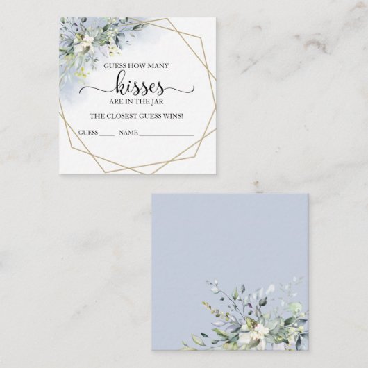 Greenery Eucalyptus raden hoeveel kussen Kaarten (Voorkant / Achterkant)