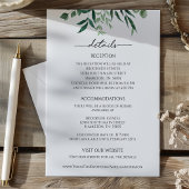 Greenery Eucalyptus Reception Details Card Informatiekaartje
