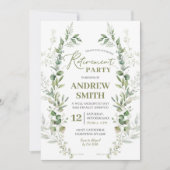 Greenery Eucalyptus Retirement Kantoor Party Kaart (Voorkant)