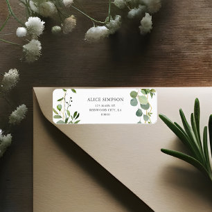 Greenery Eucalyptus Return Address Etiket