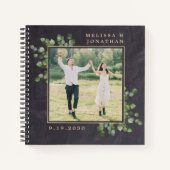 Greenery Eucalyptus Rustic Photo Budget Weddenscha Notitieboek (Voorkant)
