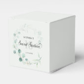 Greenery Eucalyptus Rustic Sweet 16 Bedankdoosjes (Voorkant Zijde)