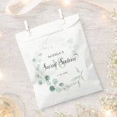 Greenery Eucalyptus Rustic Sweet 16 Bedankzakje (Geknipt)