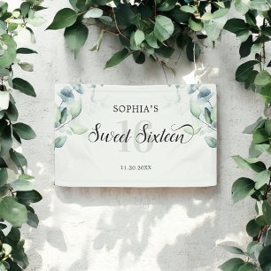 Greenery Eucalyptus Rustic Sweet 16 Spandoek