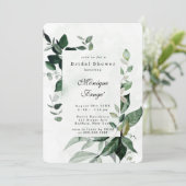 Greenery Eucalyptus Rustic Vrijgezellenfeest Kaart (Staand voorkant)