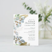 Greenery Eucalyptus Sage 50th Jubileum Invitati (Staand voorkant)