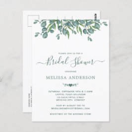 Greenery Eucalyptus Sage Bridal Shower Invitation Briefkaart