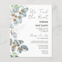 Greenery Eucalyptus Sage Elopement Receptie