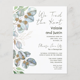 Greenery Eucalyptus Sage Elopement Receptie Flyer