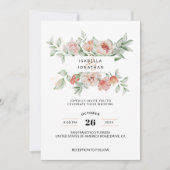 Greenery Eucalyptus Sage Green Herfst Floral Weddi Kaart (Voorkant)