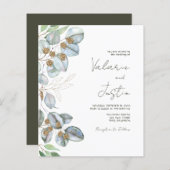 Greenery Eucalyptus Sage Wedding Invitation (Voorkant / Achterkant)