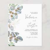Greenery Eucalyptus Sage Wedding Invitation (Voorkant)