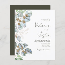 Greenery Eucalyptus Sage Wedding Invitation
