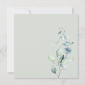 Greenery Eucalyptus Script Baby shower Kaart (Achterkant)