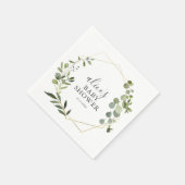 Greenery Eucalyptus Script Baby shower Servet (Hoek)