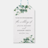 Greenery Eucalyptus script bruiloft Cadeaulabel (Voorkant)