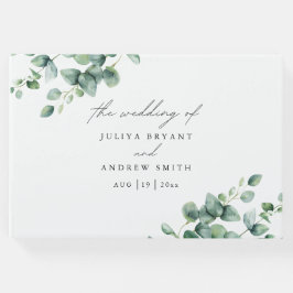 Greenery Eucalyptus script bruiloft Gastenboek