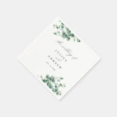 Greenery Eucalyptus script bruiloft Servet (Hoek)