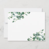 Greenery Eucalyptus script QR code bruiloft RSVP Kaartje (Achterkant)