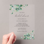 Greenery Eucalyptus script vrijgezellenfeest Acryl Uitnodigingen (Insitu (Draagbaar))