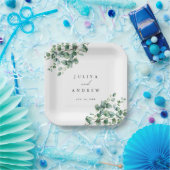 Greenery Eucalyptus script wedding  Papieren Bordje (Feest)