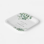 Greenery Eucalyptus script wedding  Papieren Bordje (Gebogen)