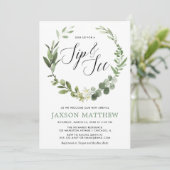 Greenery eucalyptus sekseneutrale sip en zie kaart (Staand voorkant)