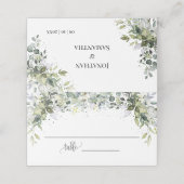 Greenery Eucalyptus Shower Wedding Seating Folded Plaatskaartje (Buitenkant ongevouwen)