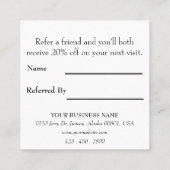 Greenery Eucalyptus Simple Business Aanbevelingskaartje (Achterkant)