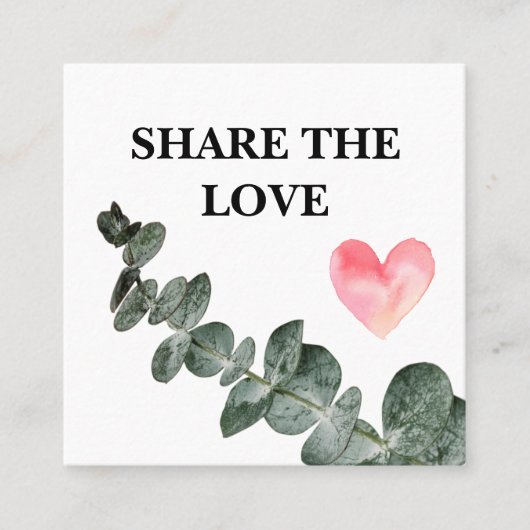 Greenery Eucalyptus Simple Business Aanbevelingskaartje (Voorkant)