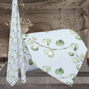 Greenery Eucalyptus Sky Blue Wedding Stropdas