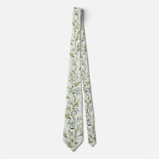 Greenery Eucalyptus Spray Vines Wedding Sage Green Stropdas (Voorkant)