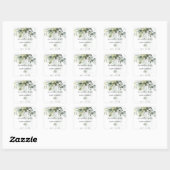 Greenery Eucalyptus Succulent Baby shower Vierkante Sticker (Vel)